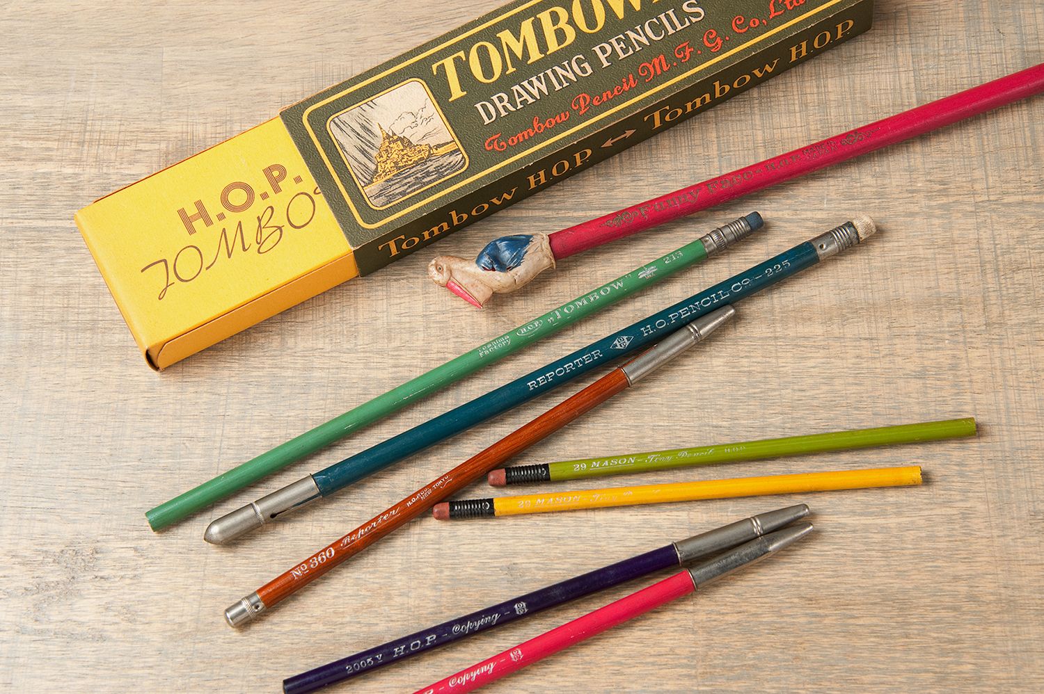 16 VINTAGE PENCILS: TOMBOW PENCIL CO., LTD +BOX - MADE IN JAPAN